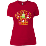 Chef Hat Christmas Ornament - Ladies' Boyfriend T-Shirt