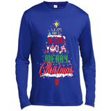 We Wish You A Merry Christmas Funny Pine Gift Sleeve - Canvas Long Sleeve T-Shirt