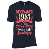 December 1981 37 Years Of Being Classy Sassy - Premium Short Sleeve T-Shirt