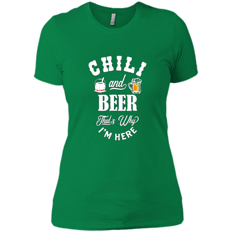 Chili Cookoff Funny T-shirt Chili And Beer - Ladies' Boyfriend T-Shirt