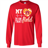 Auburn Tigers Football My Heart is on that Field - Long Sleeve T-Shirt