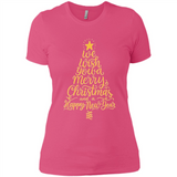 Christmas Tree T-Shirt Funny Mery Christmas Gift Idea - Ladies' Boyfriend T-Shirt