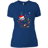 Cute Christmas Choloepus Sloth Santa Led Light Mug - Ladies' Boyfriend T-Shirt