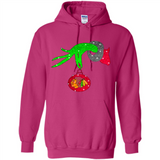 GRINCH HAND HOLDING CHICAGO BLACKHAWKS GLITTER CHRISTMAS PINGPONG