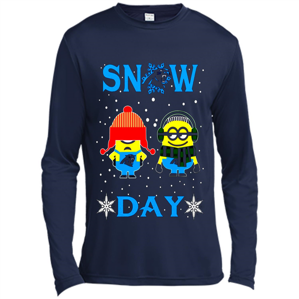 Snow Day Shirt For Carolina Panthers Vs Minion Fans pingpong