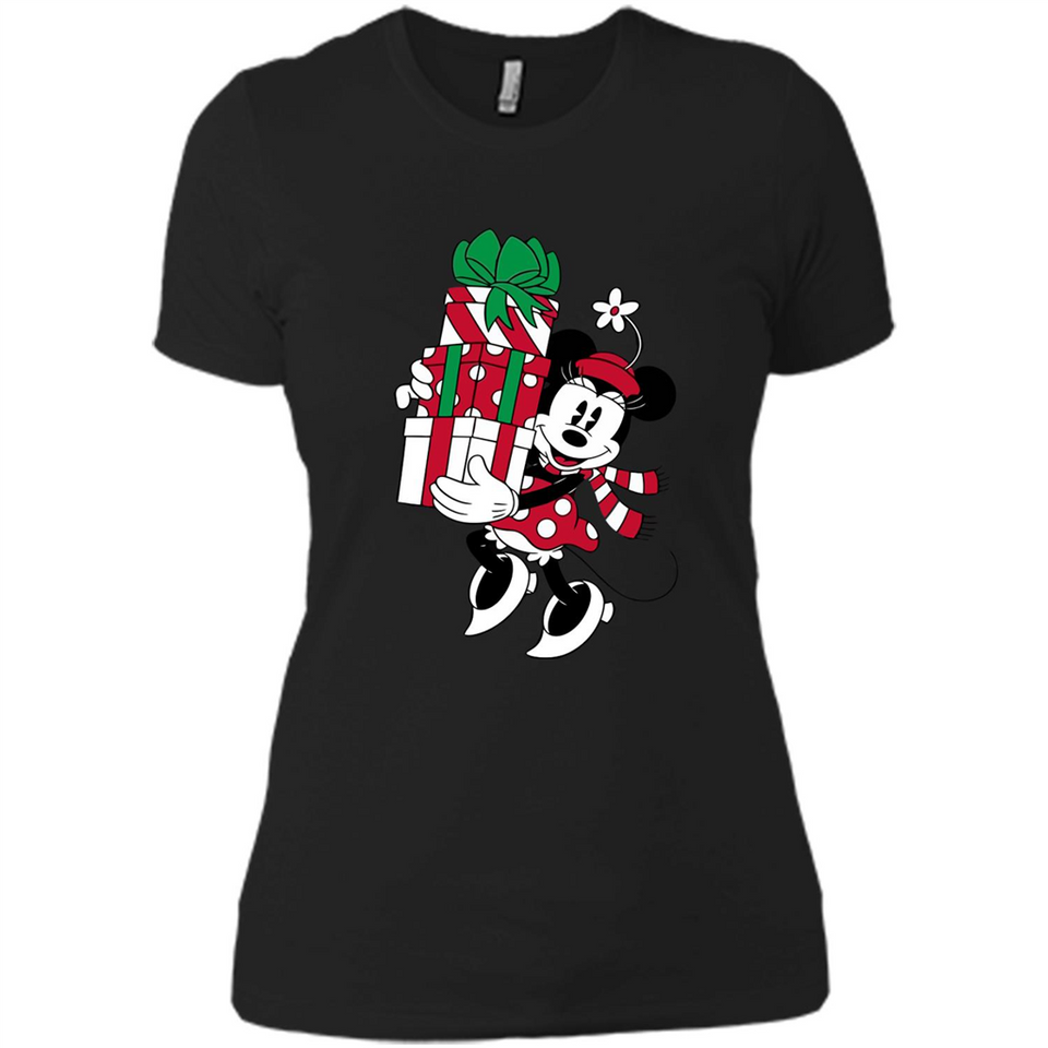 Disney Minnie Mouse Christmas Gift Sweatshirt - Ladies' Boyfriend T-Shirt