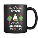 This Actor Loves Christmas Tree Shirt with Snowman