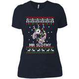 Mr Slothy Christma - Ladies' Boyfriend T-Shirt