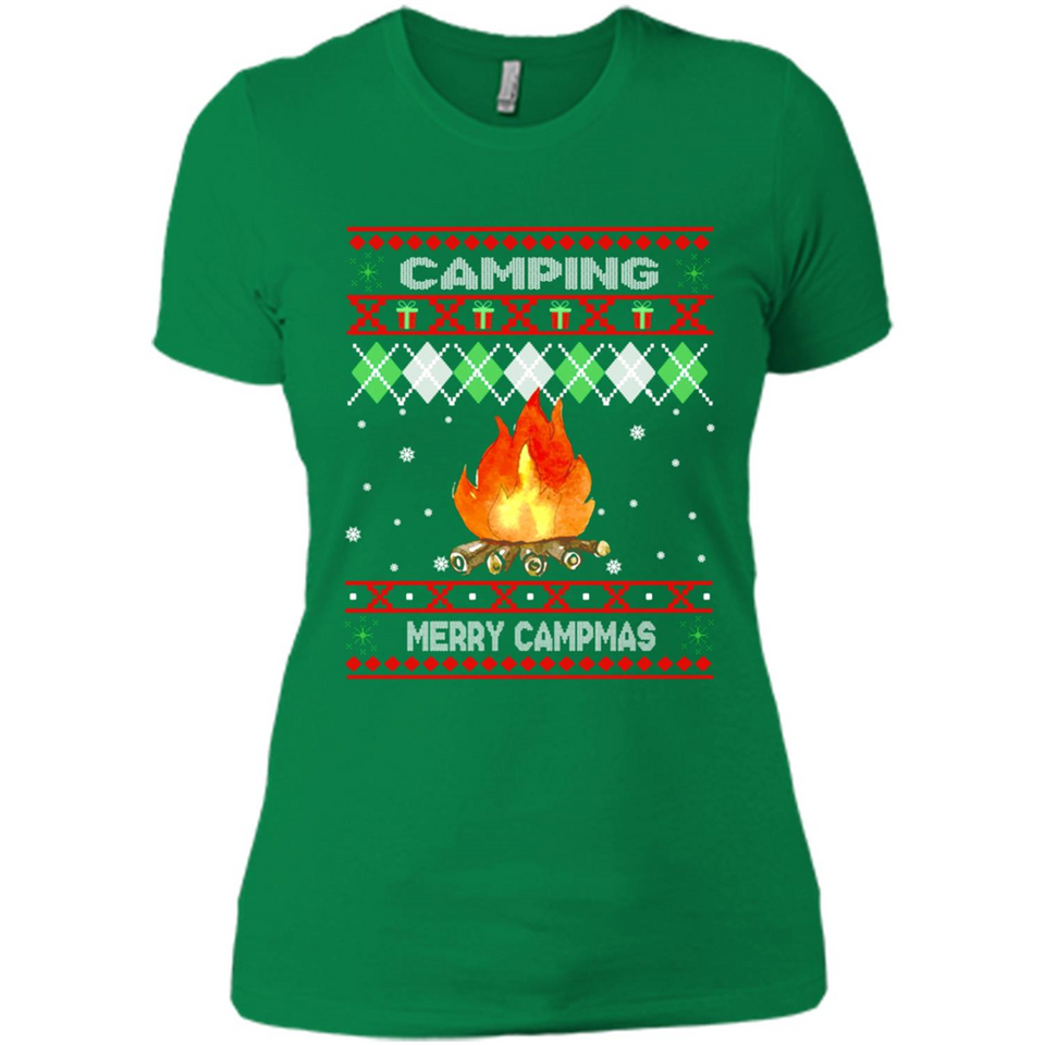 Merry Campmas Ugly Christmas - Ladies' Boyfriend T-Shirt
