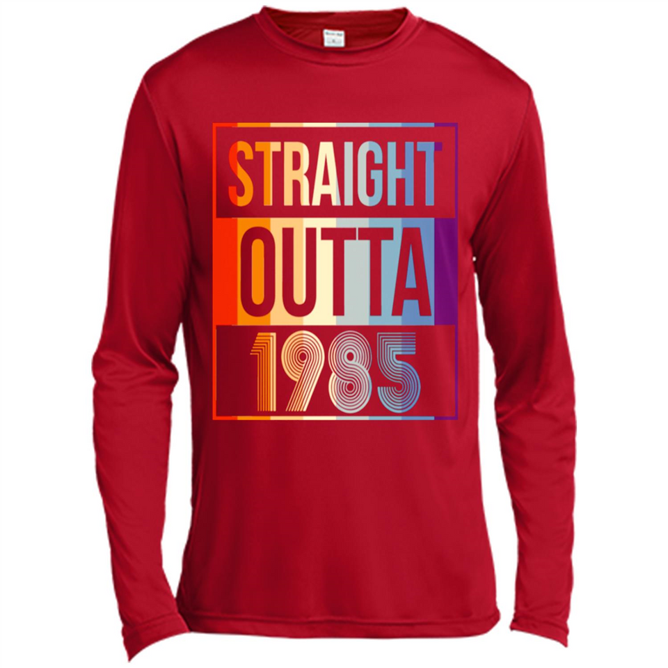 Retro Straight Outta 1985 33 Years Old - Canvas Long Sleeve T-Shirt