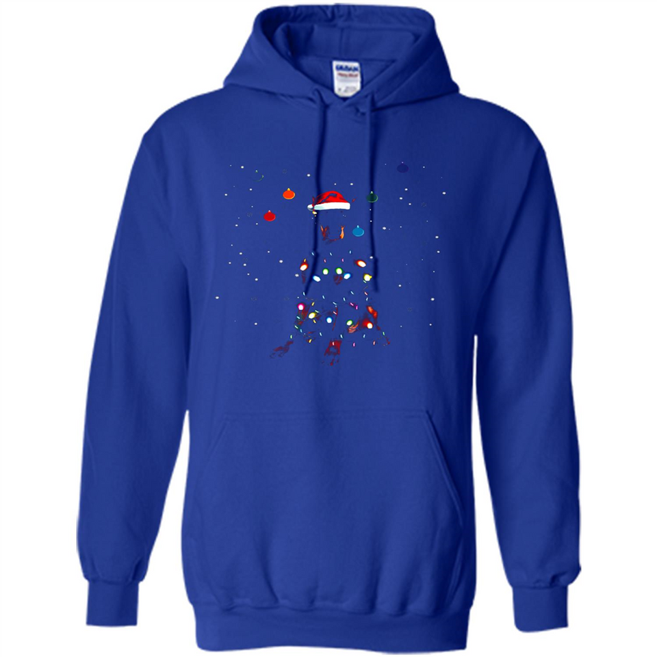 Doberman Santa Lights Christmas Dog Xmas Sweatshirt - Hoodie