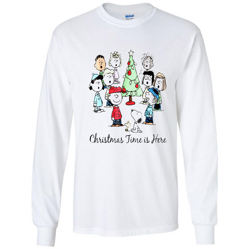 Snoopy Christmas Time Is Here Sporty T-Shirt - Long Sleeve T-Shirt