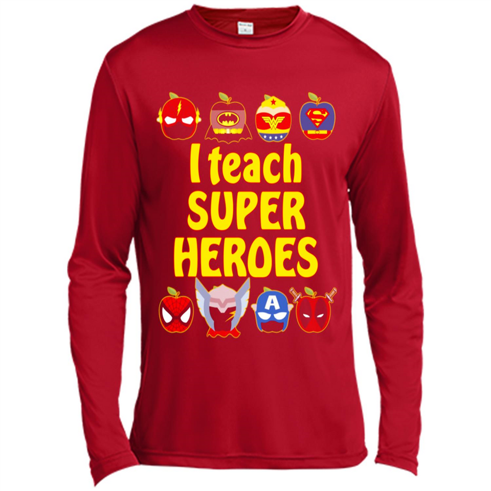 I Teach Super Heroes Funny Marvel - Canvas Long Sleeve T-Shirt