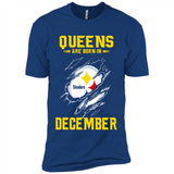 Queens Are Born In December - Pittsburgh Steelers Football - Premium Short Sleeve T-Shirt