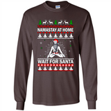 Namastay at home and wait for Santa Christmas sweatshirt PINGPONG