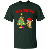 Meow merry christmas- cat and pine merry christmas - Shirt