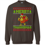 Merry Thankmas Ugly Xmas Thanksgiving Turkey Sweatshirt - Sweatshirt
