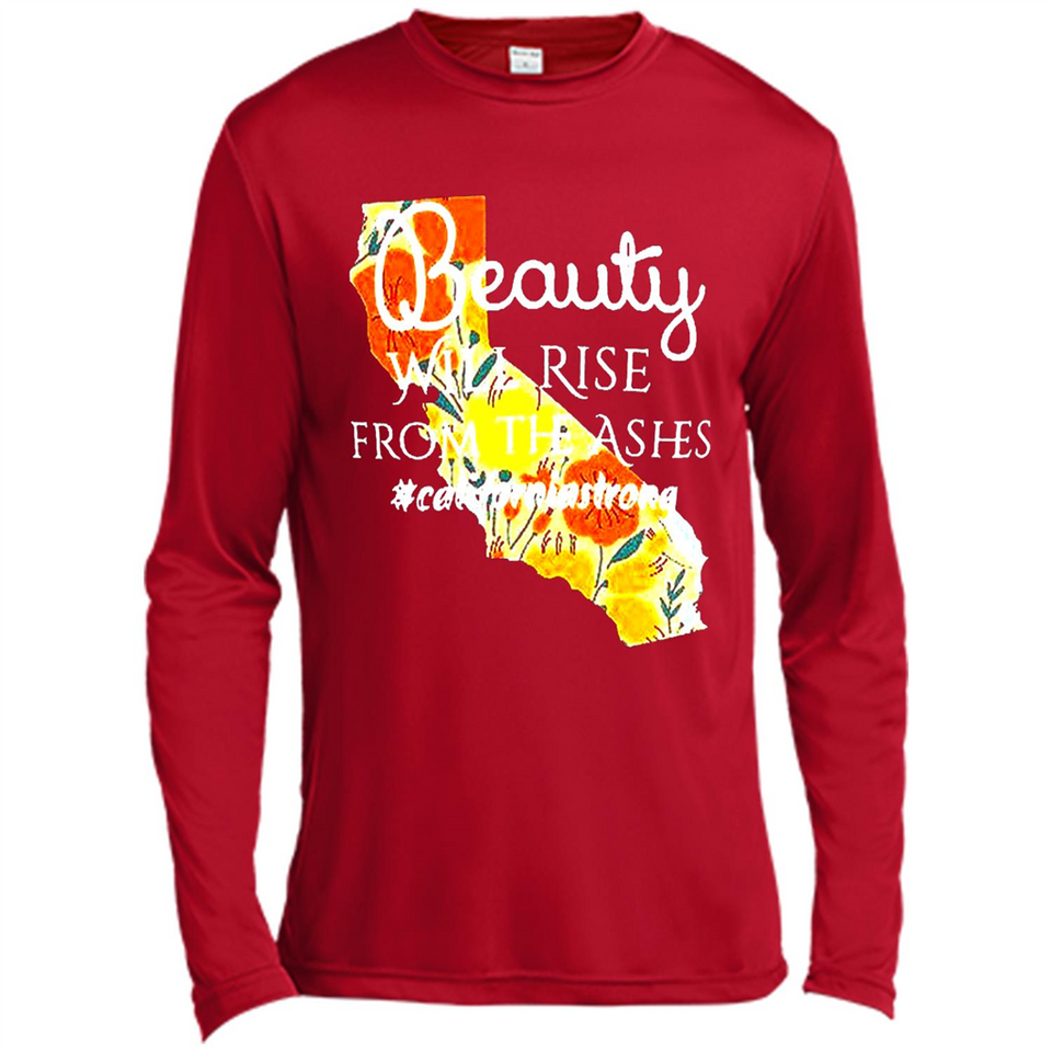 Paradise California Strong Camp Fire Youth T-Shirt PINGPONG - Canvas Long Sleeve T-Shirt