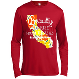 Paradise California Strong Camp Fire Youth T-Shirt PINGPONG - Canvas Long Sleeve T-Shirt