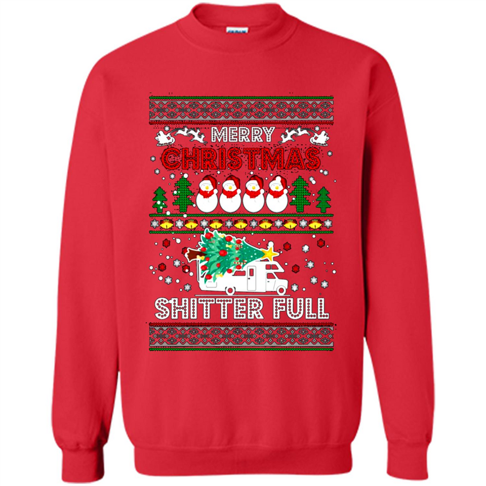 Merry Christmas Shitter Full Christmas Tree Snowman PING PONG