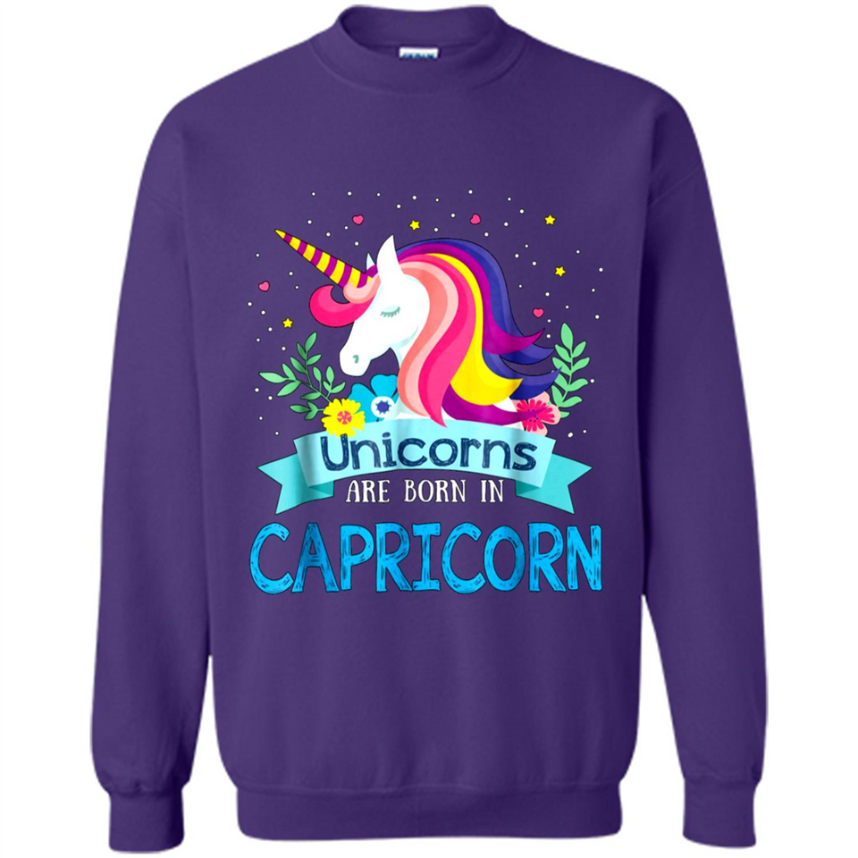 Unicorns are born in Capricorn Birthday Rainbow Gift Custom Ultra Cotton