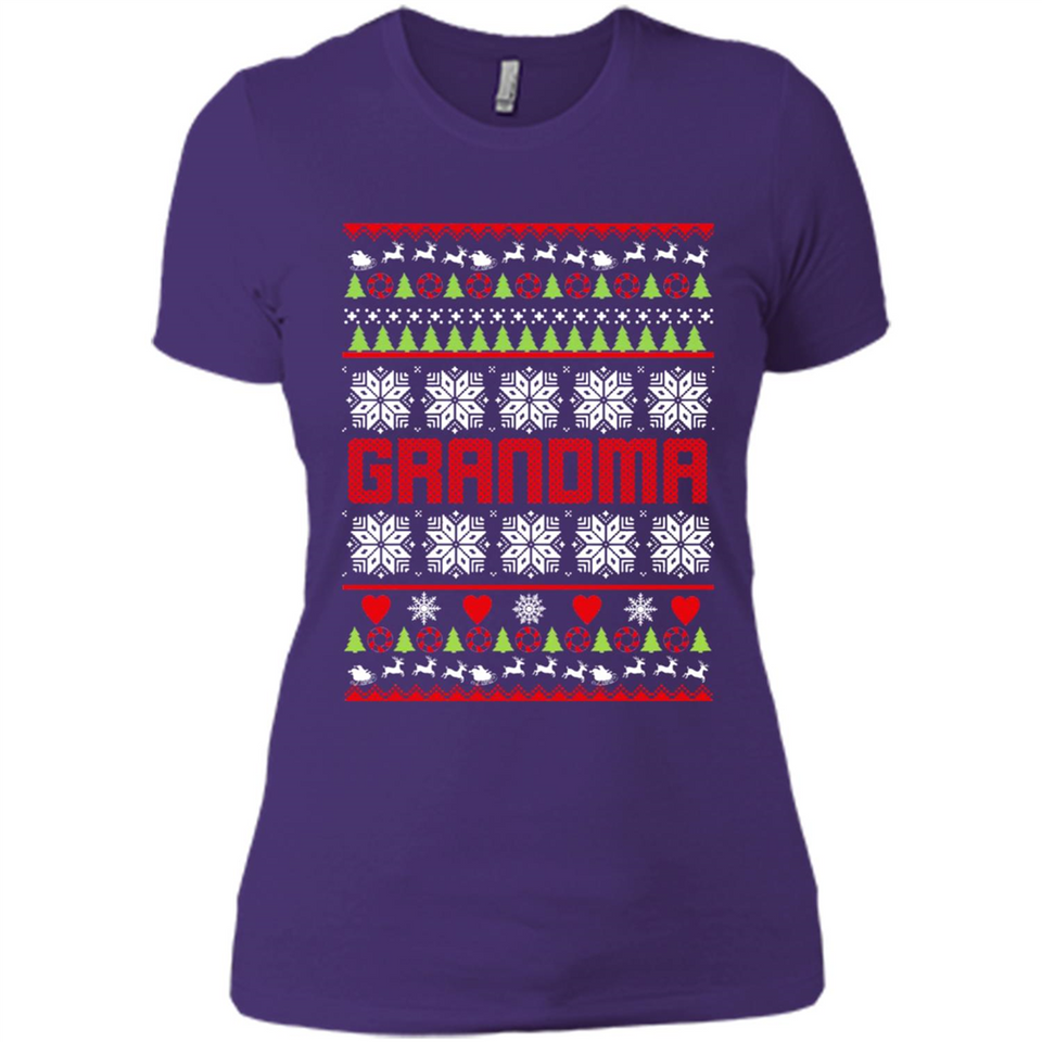 Grandma Ugly Christmas - Ladies' Boyfriend T-Shirt