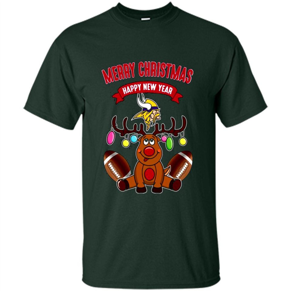 Minnesota Vikings NFL Reindeer Funny Merry Christmas And Happy New Year