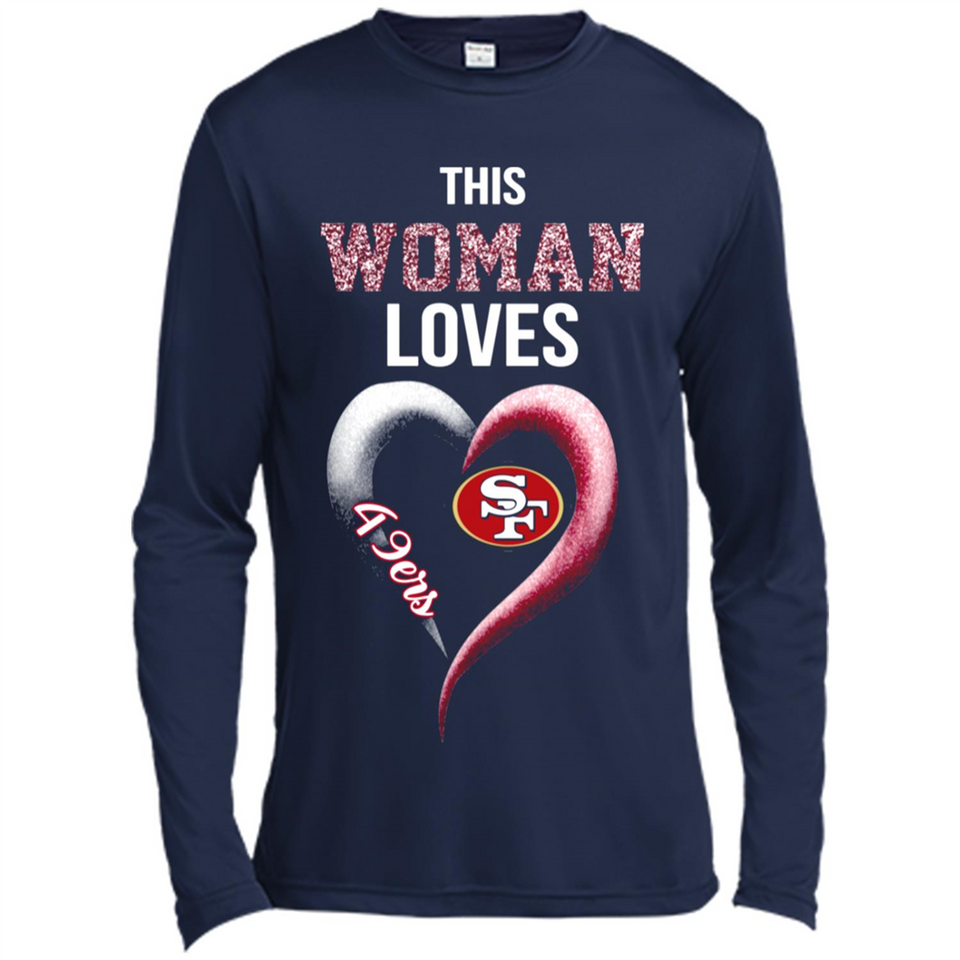 This Woman love 49ers NFL football team - Canvas Long Sleeve T-Shirt