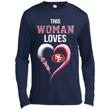 This Woman love 49ers NFL football team - Canvas Long Sleeve T-Shirt
