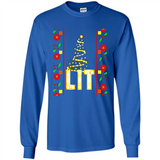 Funny Lets Get Lit Christmas Tree - Long Sleeve T-Shirt