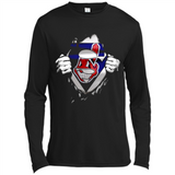 Cleveland Indians And Superman Fans - Canvas Long Sleeve T-Shirt