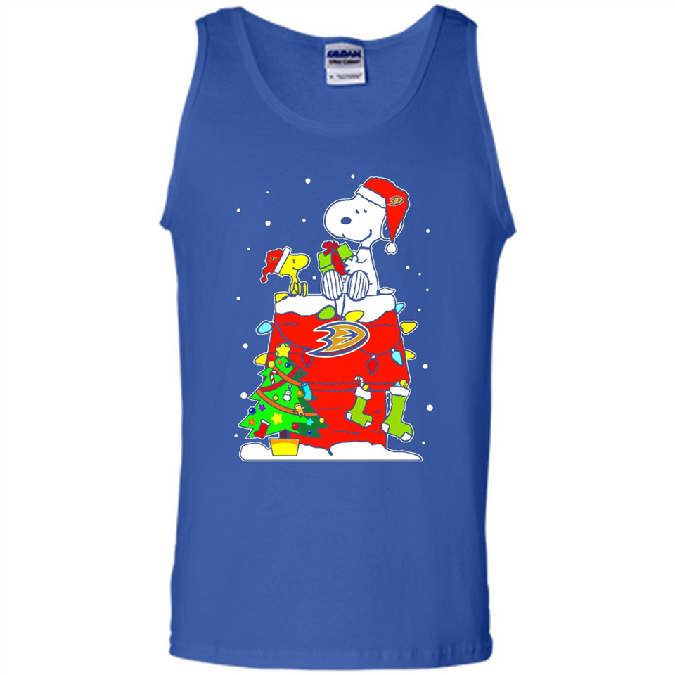 Anaheim Ducks Snoopy Ugly Christmas Sweaters - Sao chép - Tank Top