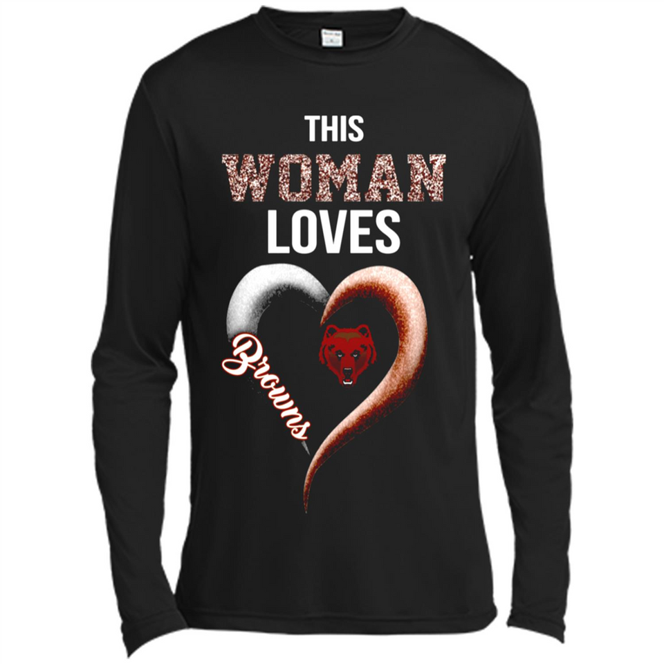 This Woman love Browns NFL football team - Canvas Long Sleeve T-Shirt