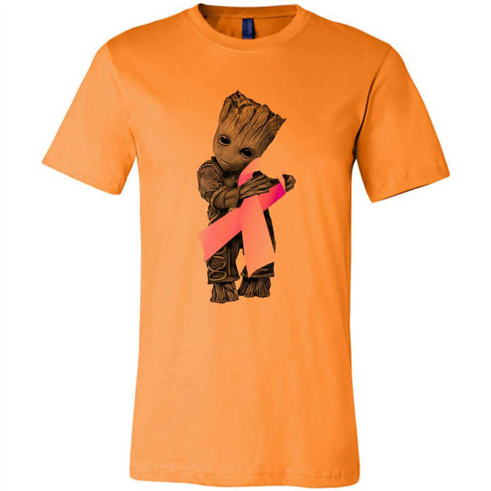 Groot Hug Breast Cancer - Canvas Unisex T-Shirt