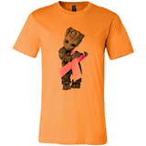 Groot Hug Breast Cancer - Canvas Unisex T-Shirt
