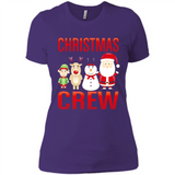 CHRISTMAS CREW Shirt X-mas Santa Snowman Reindeer Elf - Ladies' Boyfriend T-Shirt
