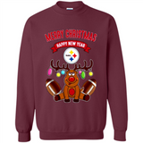 Pittsburgh Steelers NFL Reindeer Funny Merry Christmas And Happy New Year
