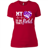 Abilene Christian Wildcats Football My Heart is on that Field - Ladies' Boyfriend T-Shirt