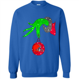 GRINCH HAND HOLDING CLEVELAND BROWNS GLITTER CHRISTMAS PINGPONG