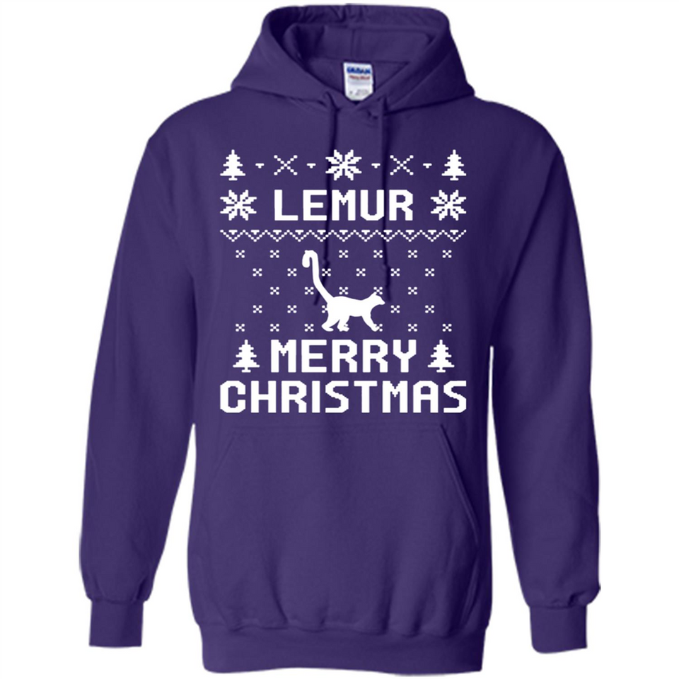 Vintage Tee For Women Men Graphic Shirts Lemur Ugly Christmas Sweater - Hoodie