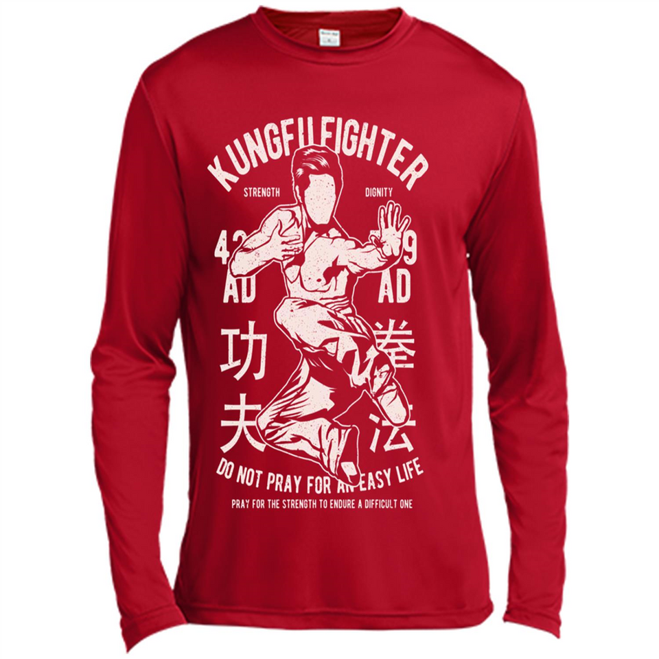 Kungfu Martial Arts Fight Apparel - Canvas Long Sleeve T-Shirt