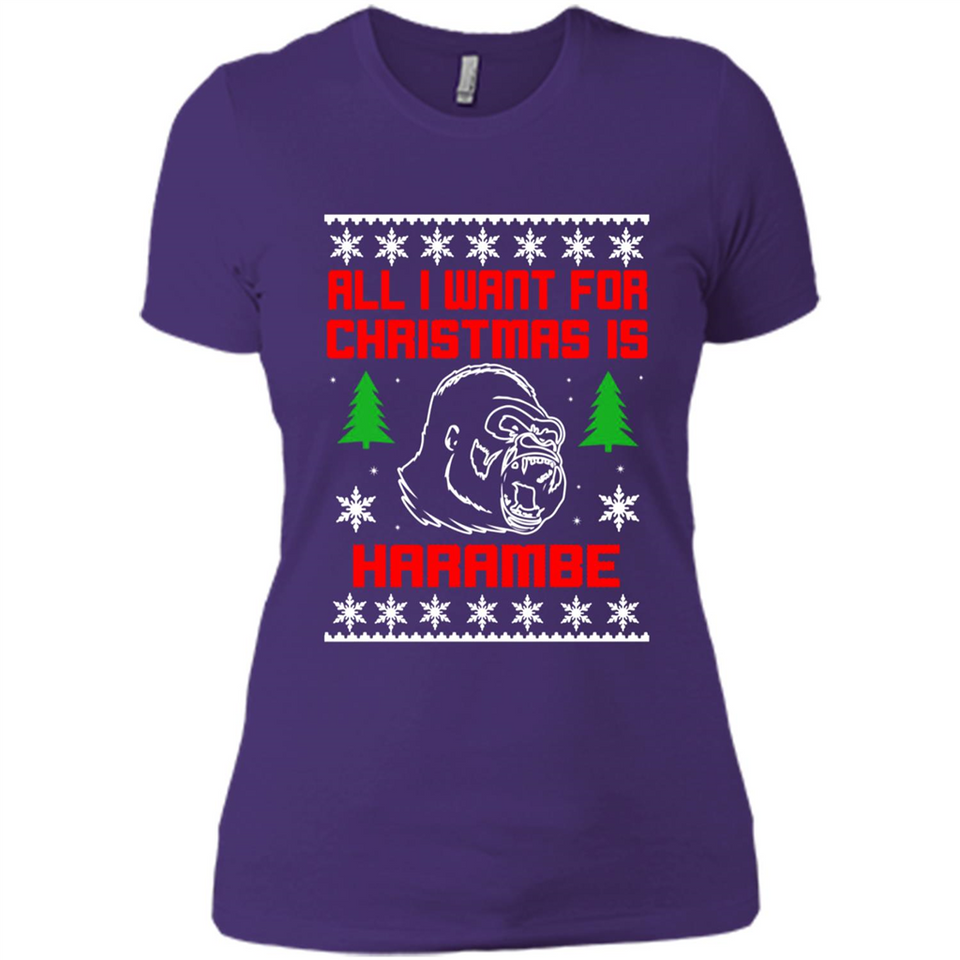 All I Want For Christmas Is HarambeT Rex Attack Reindeer ugly sweater PINGPONG