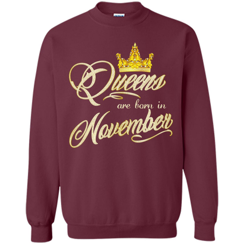 Queens Are Born In November Golden T-Shirt