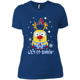 Minion Arizona Diamondbacks Ugly Christmas Sweater Let it Snow - Ladies' Boyfriend T-Shirt