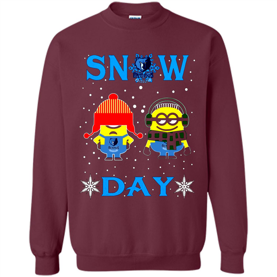 Snow Day Shirt For Memphis Grizzlies Vs Minion Fans pingpong