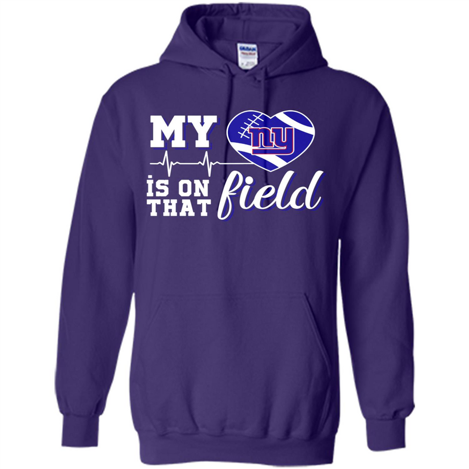 New York Giants Football My Heart is on that Field - Hoodie