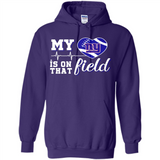 New York Giants Football My Heart is on that Field - Hoodie