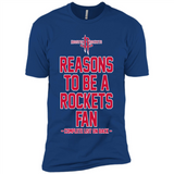 Reasons to be a Houston Rockets Fan Complete List on Back - Premium Short Sleeve T-Shirt