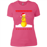 Basketball Santa Funny Christmas - Ladies' Boyfriend T-Shirt