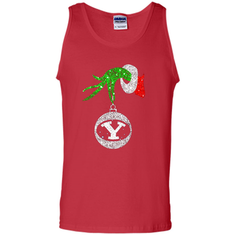 Fantastic Byu Cougars Glitter Grinch Monogram Ornament Christmas Gift - Tank Top